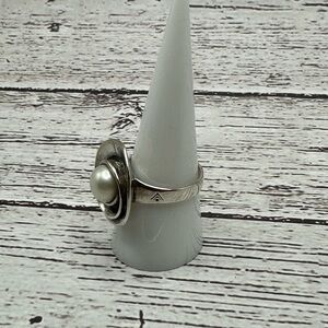 Silpada Silver Ring with White Pearl